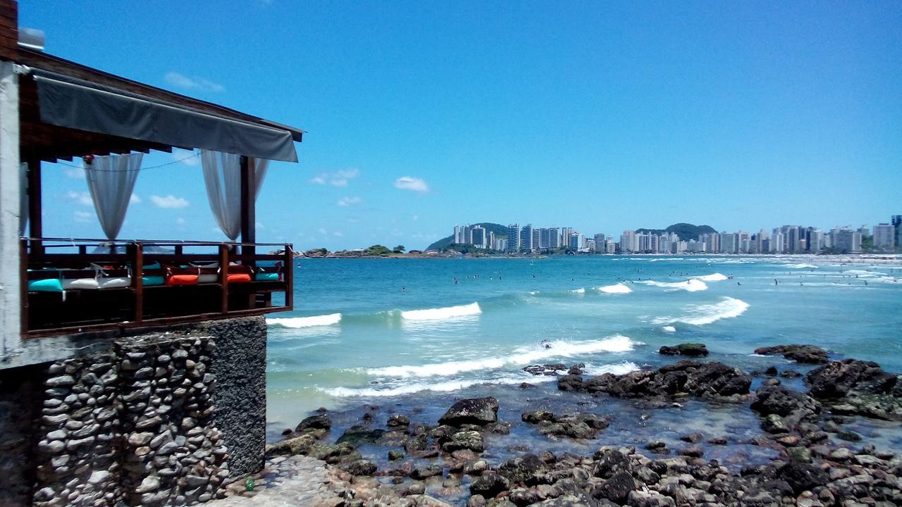 Apartamento Frente Para O Mar ,50 M Da Praia , Ar Condicionado Todos Quartos Guarujá Exterior foto